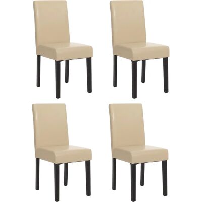 MENDLER - Lot de 4 chaises Littau - Ivoire, Chaises modernes pour salle à manger - Publicité MENDLER - Lot de 4 chaises Littau - Ivoire, Chaises modernes pour salle à manger - Publicité