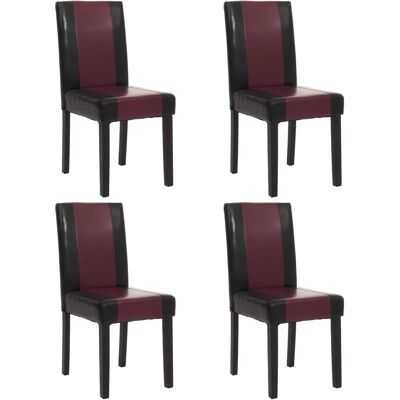 MENDLER Lot de 4 Chaises Littau en Simili-Cuir - Design Moderne - Publicité MENDLER Lot de 4 Chaises Littau en Simili-Cuir - Design Moderne - Publicité