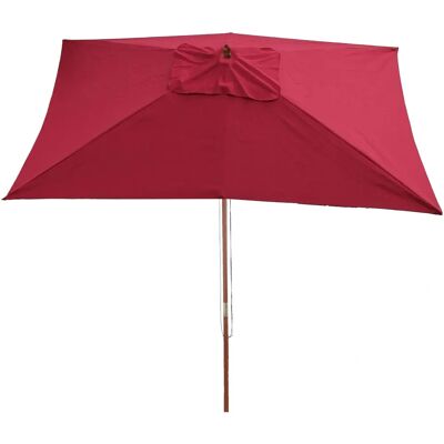 Parasol en Bois Mendler - 2x3m Rectangulaire Bordeaux - Jardin & Marché - Publicité Parasol en Bois Mendler - 2x3m Rectangulaire Bordeaux - Jardin & Marché - Publicité