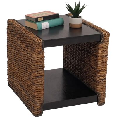 Mendler Lucca Rattan Table Basse avec Repose-Pieds - Table d'Appoint - Publicité Mendler Lucca Rattan Table Basse avec Repose-Pieds - Table d'Appoint - Publicité