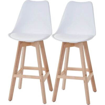 MENDLER Tabouret de Bar Rétro Blanc T501 - Tabourets de Bar - Publicité MENDLER Tabouret de Bar Rétro Blanc T501 - Tabourets de Bar - Publicité