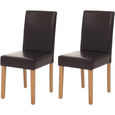 HW Littau Chaises de Salle à Manger en Écopelle - Ensemble de 2 - Design Moderne - Publicité HW Littau Chaises de Salle à Manger en Écopelle - Ensemble de 2 - Design Moderne - Publicité