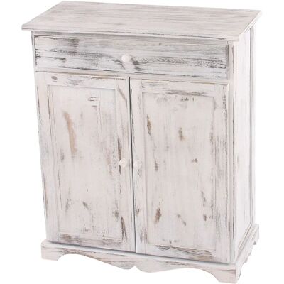 MENDLER Credenza Vintage Blanc - Buffet avec Tiroir & Portes - Publicité MENDLER Credenza Vintage Blanc - Buffet avec Tiroir & Portes - Publicité