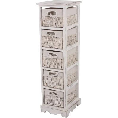 Étagère vintage Mendler avec 5 paniers - Meuble de rangement - Publicité Étagère vintage Mendler avec 5 paniers - Meuble de rangement - Publicité