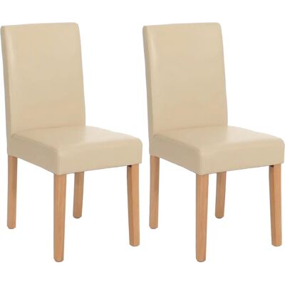 MENDLER - Ensemble 2 Chaises Littau - Ivoire - Chaises de salle à manger modernes - Publicité MENDLER - Ensemble 2 Chaises Littau - Ivoire - Chaises de salle à manger modernes - Publicité