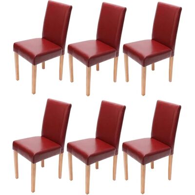 Mendler Modèle Littau - 6 Chaises Modernes Rouges - Publicité Mendler Modèle Littau - 6 Chaises Modernes Rouges - Publicité