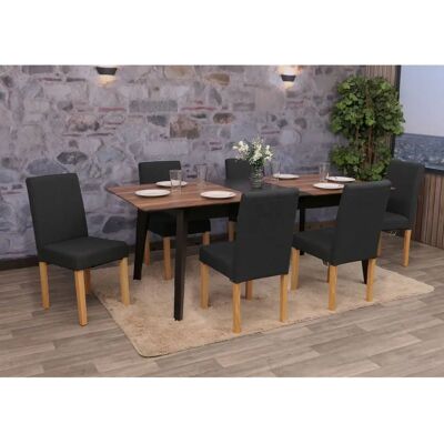 MCW - Littau - Schwarzes Gewebe - Esstischstuhl-Set MCW - Littau - Schwarzes Gewebe - Esstischstuhl-Set