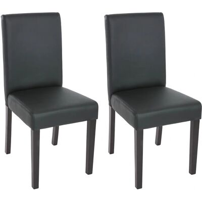 Ensemble de 2 chaises Mendler en éco-cuir noir - Publicité Ensemble de 2 chaises Mendler en éco-cuir noir - Publicité