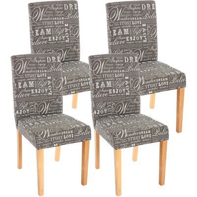 Chaises de salle à manger grises Littau Mendler - Lot de 4 - Publicité Chaises de salle à manger grises Littau Mendler - Lot de 4 - Publicité