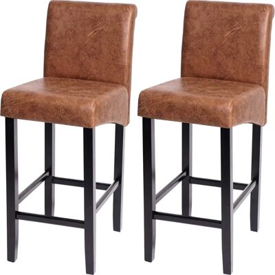 MCW C33 Braune Kunstleder Barhocker - Barhocker MCW C33 Braune Kunstleder Barhocker - Barhocker