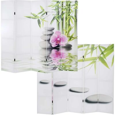 Paravent MENDLER T234 - Diviseur double face 5 panneaux décoratifs - Publicité Paravent MENDLER T234 - Diviseur double face 5 panneaux décoratifs - Publicité