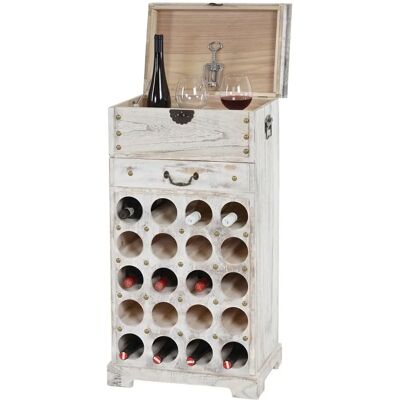 Support vintage pour bouteilles de vin - 20 bouteilles - Bois de paulownia léger - Publicité Support vintage pour bouteilles de vin - 20 bouteilles - Bois de paulownia léger - Publicité