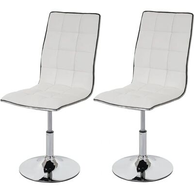 Chaise de Bureau MENDLER - Pivotante Réglable - Blanc - Publicité Chaise de Bureau MENDLER - Pivotante Réglable - Blanc - Publicité