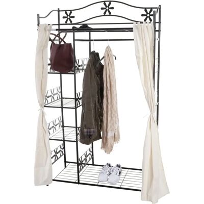 Porte-manteau en métal avec rideau - 172x100x43cm - Publicité Porte-manteau en métal avec rideau - 172x100x43cm - Publicité
