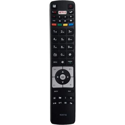 AZURANO RC5118 - Schwarz - TELEFUNKEN 4K UHD TV - Fernbedienung AZURANO RC5118 - Schwarz - TELEFUNKEN 4K UHD TV - Fernbedienung
