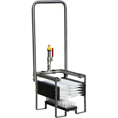 CEMO Edelstahl-Schuhreiniger ECO - 3 Bürsten, 330x330x820mm CEMO Edelstahl-Schuhreiniger ECO - 3 Bürsten, 330x330x820mm