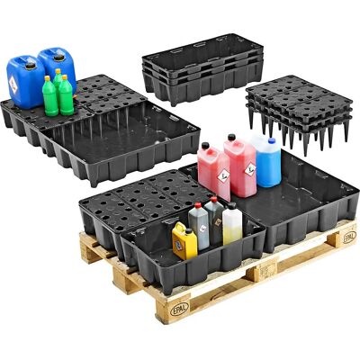 CEMO Graue 25L HDPE Auffangwanne für kleine Behälter CEMO Graue 25L HDPE Auffangwanne für kleine Behälter