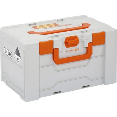 Boîte de protection pour batteries Li-SAFE 2-L - Publicité Boîte de protection pour batteries Li-SAFE 2-L - Publicité