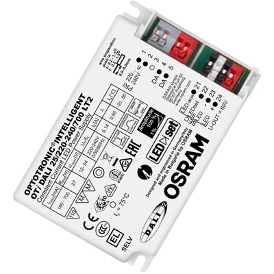 Osram OTi DALI 25/220-240/700 LT2 - Driver LED - Haute efficacité - IP20 - 27W - Publicité Osram OTi DALI 25/220-240/700 LT2 - Driver LED - Haute efficacité - IP20 - 27W - Publicité