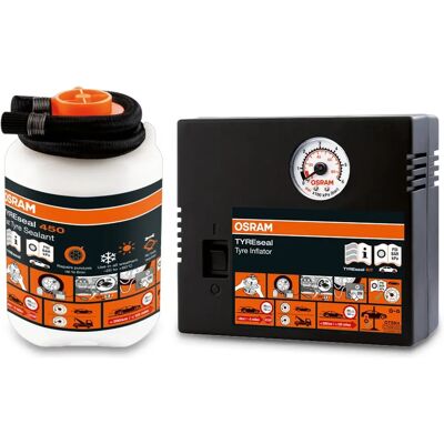 Kit de réparation de pneus Osram - Réparation jusqu’à 6 mm, Mastic, Compresseur - Publicité Kit de réparation de pneus Osram - Réparation jusqu’à 6 mm, Mastic, Compresseur - Publicité