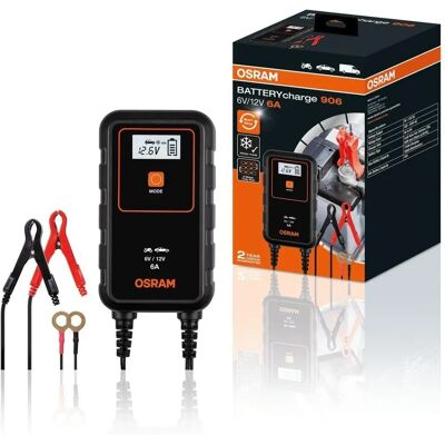 Φορτιστής μπαταρίας Osram - Πολυλειτουργικός 6V/12V 6A για οχήματα Φορτιστής μπαταρίας Osram - Πολυλειτουργικός 6V/12V 6A για οχήματα