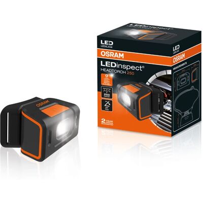 Lampe frontale OSRAM - LEDIL404, 250 lm, rechargeable - Publicité Lampe frontale OSRAM - LEDIL404, 250 lm, rechargeable - Publicité