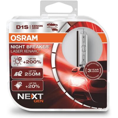 Osram Night Breaker Laser Xenarc Próxima Geração D1S Duo-Box (66140XNN-HCB) Osram Night Breaker Laser Xenarc Próxima Geração D1S Duo-Box (66140XNN-HCB)