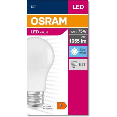 Ledvance VCA75840SG6 Blanc Naturel LED 10W E27 Lampe - Ampoule LED - Publicité Ledvance VCA75840SG6 Blanc Naturel LED 10W E27 Lampe - Ampoule LED - Publicité