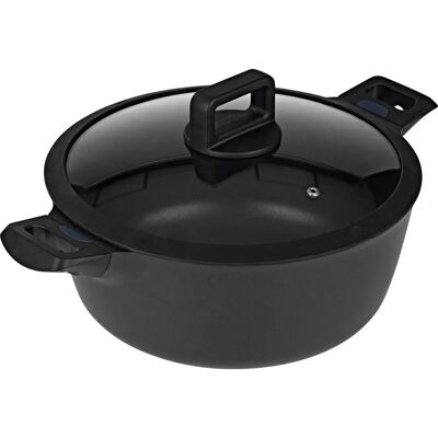 N8WERK Midnight Edition 28cm - Cocotte en fonte d'aluminium avec indicateur de chaleur - Publicité N8WERK Midnight Edition 28cm - Cocotte en fonte d'aluminium avec indicateur de chaleur - Publicité