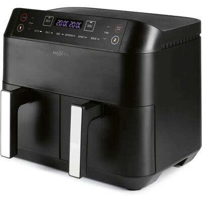 MAXXMEE Doppelkammer-Heißluftfritteuse - SCHWARZ MAXXMEE Doppelkammer-Heißluftfritteuse - SCHWARZ