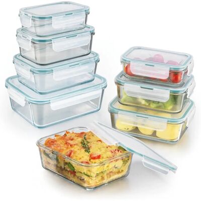 GOURMETmaxx 02847 Set di contenitori in vetro per alimenti - Contenitori ermetici multifunzionali GOURMETmaxx 02847 Set di contenitori in vetro per alimenti - Contenitori ermetici multifunzionali