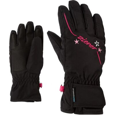 Ziener Mädchen Lula AS Handschuhe - Wasserdicht, Atmungsaktiv, Schwarz Ziener Mädchen Lula AS Handschuhe - Wasserdicht, Atmungsaktiv, Schwarz