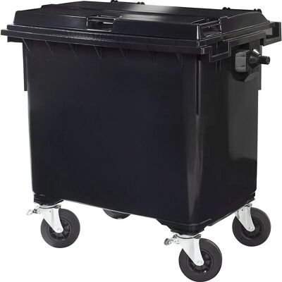 Contenedor de basura de plástico Kaiserkraft - 660L - Duradero, resistente a UV Contenedor de basura de plástico Kaiserkraft - 660L - Duradero, resistente a UV