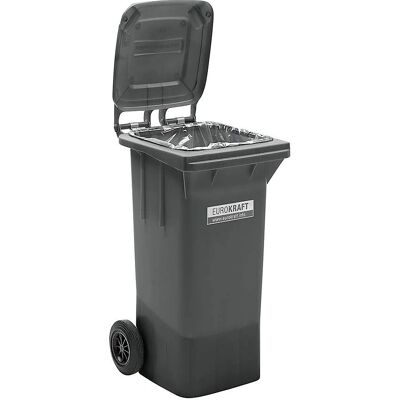 Conteneur à déchets en plastique Eurokraft Pro 120L - Publicité Conteneur à déchets en plastique Eurokraft Pro 120L - Publicité