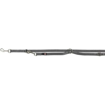 Trixie Premium Justerbar Hundkoppel - Grå, 2m, 15mm Trixie Premium Justerbar Hundkoppel - Grå, 2m, 15mm