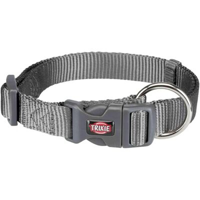 Trixie Nylon Collar - Graphite - Dog Collar - M-L Trixie Nylon Collar - Graphite - Dog Collar - M-L