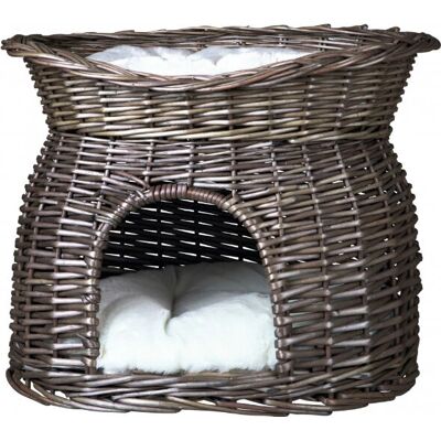 Trixie Graue Weidenhöhle mit Bett - 54x43x37 cm Katzennest Trixie Graue Weidenhöhle mit Bett - 54x43x37 cm Katzennest