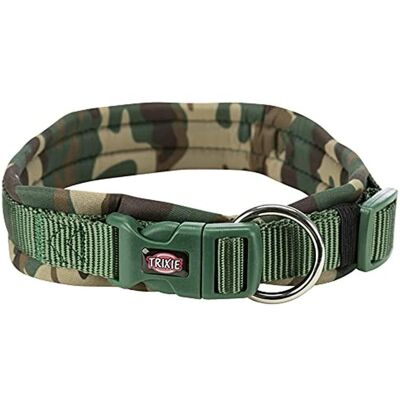 Coleira Trixie Premium - Coleira de neoprene larga ajustável - Verde floresta Coleira Trixie Premium - Coleira de neoprene larga ajustável - Verde floresta