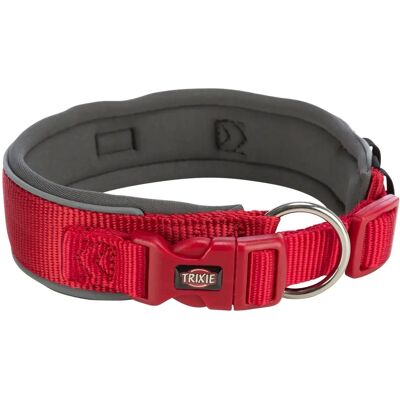 TRIXIE Premium Hunde Halsband - Groß/Extra Groß - 53x62cm, Rot/Grafit TRIXIE Premium Hunde Halsband - Groß/Extra Groß - 53x62cm, Rot/Grafit