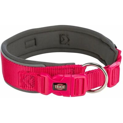 Trixie Premium Hundehalsband - Breit, Fuchsia/Grafit - 53-62cm Trixie Premium Hundehalsband - Breit, Fuchsia/Grafit - 53-62cm