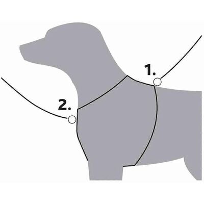 Trixie Dog Harness Small - Rust/Graphite - 36-44cm Trixie Dog Harness Small - Rust/Graphite - 36-44cm