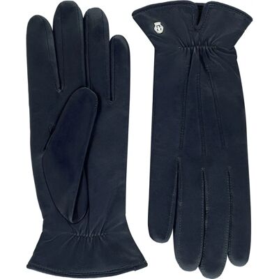 Roeckl Navy Leather Gloves - Classic Fit - Gloves Roeckl Navy Leather Gloves - Classic Fit - Gloves