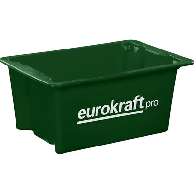 EUROKRAFTpro - Contenitore impilabile in PP 34L - Verde - Scatola di stoccaggio EUROKRAFTpro - Contenitore impilabile in PP 34L - Verde - Scatola di stoccaggio