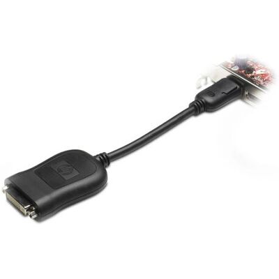 HP DVI-Adapter DisplayPort auf DVI-D Schwarz HP DVI-Adapter DisplayPort auf DVI-D Schwarz