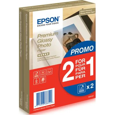 Epson Premium Glanset Fotopapir Hvit - 255g/m² - 80 ark Epson Premium Glanset Fotopapir Hvit - 255g/m² - 80 ark