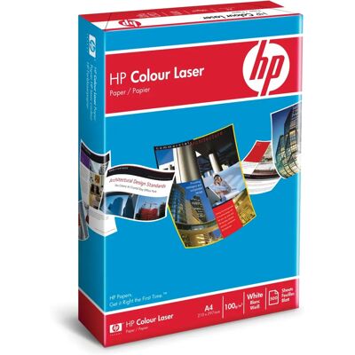 Papier laser couleur HP - 100 g/m² - A4 - 500 feuilles - Blanc mat - Papier d'impression - Publicité Papier laser couleur HP - 100 g/m² - A4 - 500 feuilles - Blanc mat - Papier d'impression - Publicité