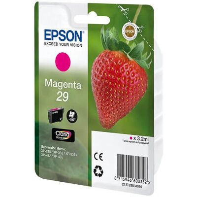 Epson Magenta Blækpatroner - 1 stk - Standard kapacitet - C13T29834010 Epson Magenta Blækpatroner - 1 stk - Standard kapacitet - C13T29834010