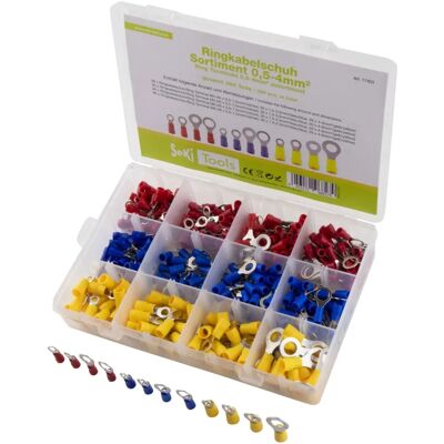 SEKI 17403 Insulated Ring Terminals - Assorted - 360 pcs - M4/M5/M6/M8 - Electrical Connectors SEKI 17403 Insulated Ring Terminals - Assorted - 360 pcs - M4/M5/M6/M8 - Electrical Connectors