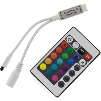 RGB LED Controller - 12V - 72W - controle remoto de 24 teclas - Controlador de LED RGB LED Controller - 12V - 72W - controle remoto de 24 teclas - Controlador de LED
