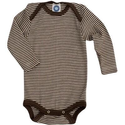 Cosilana Baby Body - Bio-Schurwolle Seide Streifen - Baby Typ Cosilana Baby Body - Bio-Schurwolle Seide Streifen - Baby Typ